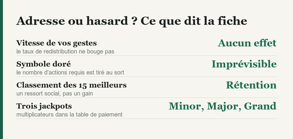 Hot Slice, ce qui releve de l adresse et ce qui releve du hasard