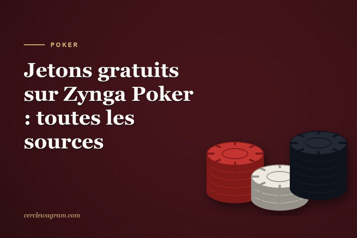 Piles de jetons de poker sur fond bordeaux, illustration des jetons gratuits sur Zynga Poker